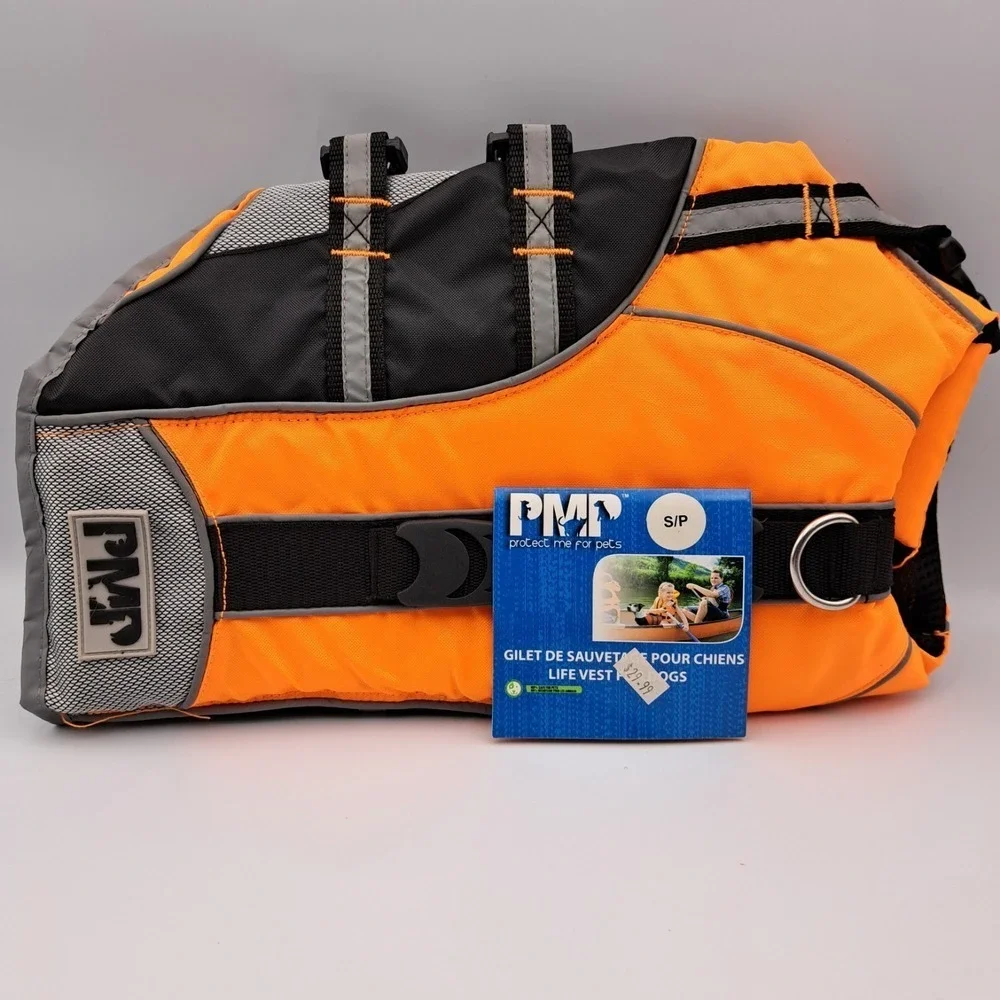 PMP Silver Paw Small Dog Life Jacket with Handle & Clip Life Vest